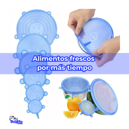 18 Tapas de Silicona Adaptables Anti-Escurrimiento