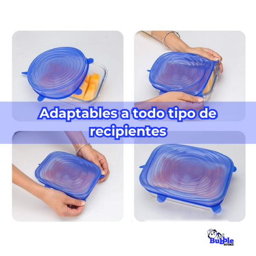 18 Tapas de Silicona Adaptables Anti-Escurrimiento