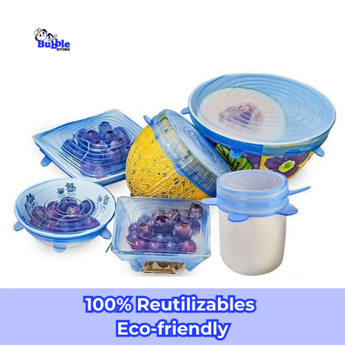 18 Tapas de Silicona Adaptables Anti-Escurrimiento