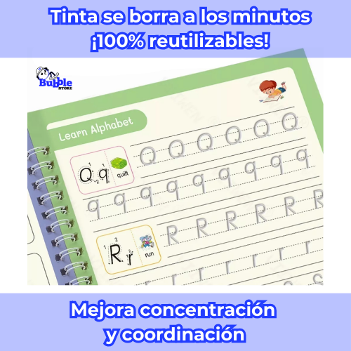Set 4 Cuadernos Mágicos Infantil Montessori